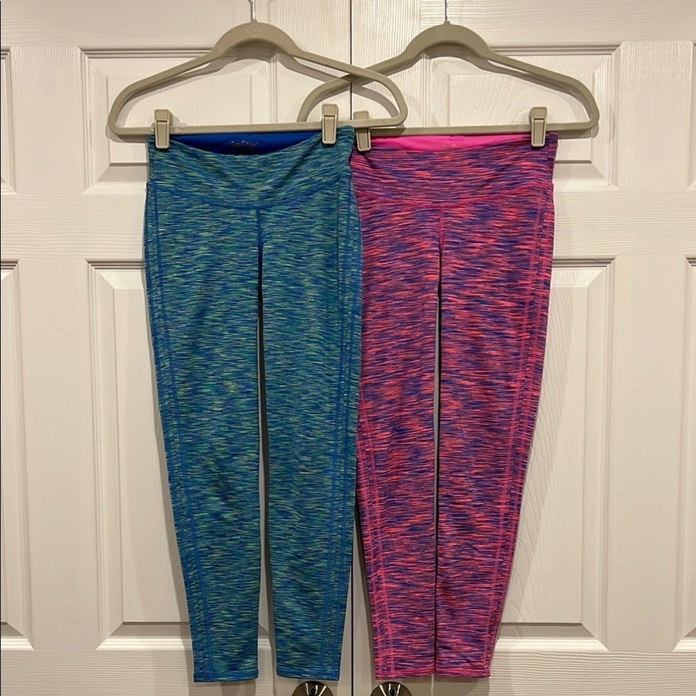 BUNDLE (2) Lilly Pulitzer LUXLETIC Weekender Leggings Green‎ Blue Pink Size XS